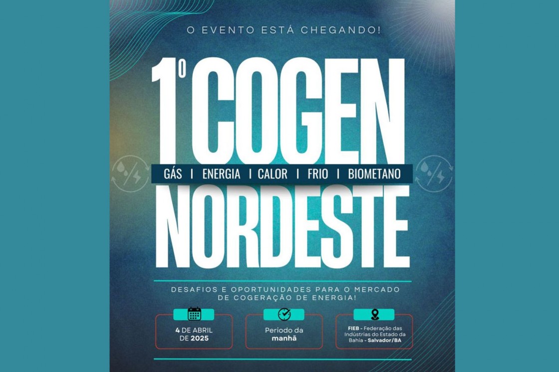 Com patroc&iacute;nio da Bahiag&aacute;s, COGEN Nordeste acontece em abril