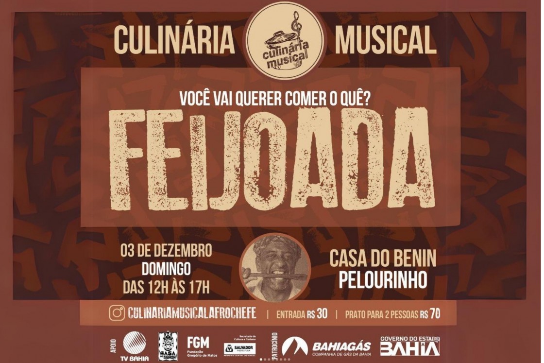 Com o patroc&iacute;nio Bahiag&aacute;s, Culin&aacute;ria Musical agita o Pelourinho