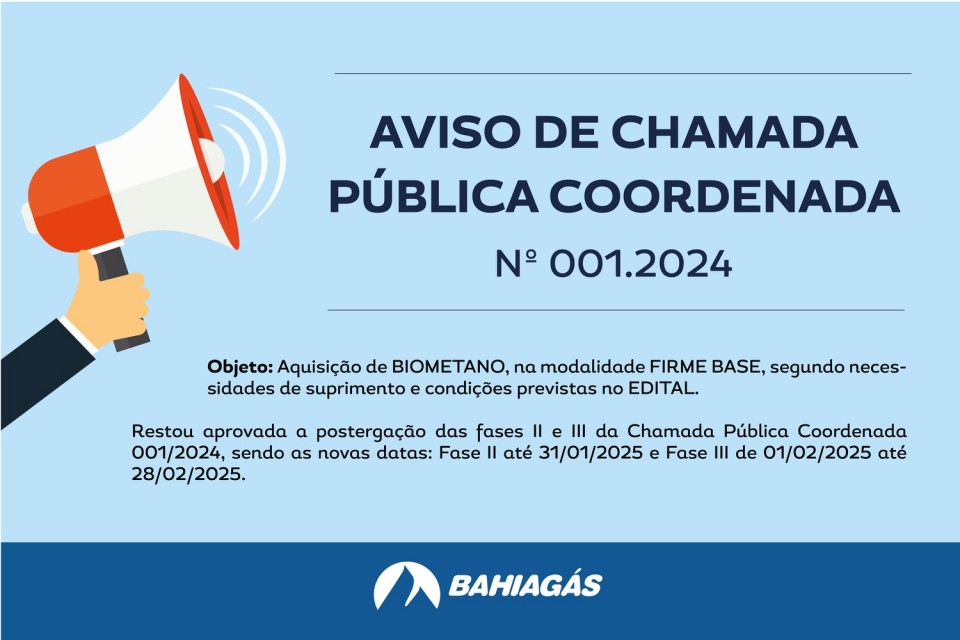 AVISO DE CHAMADA P&Uacute;BLICA COORDENADA - N&ordm; 001.2024