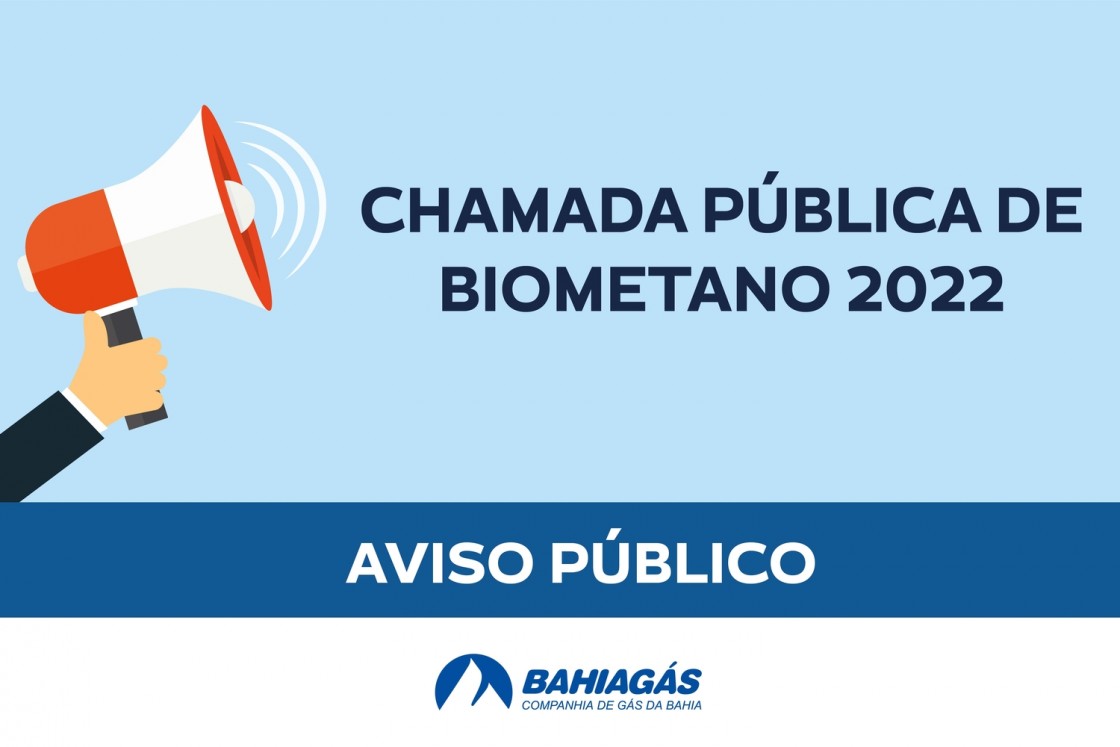 Chamada P&uacute;blica para Aquisi&ccedil;&atilde;o de Biometano - 2022
