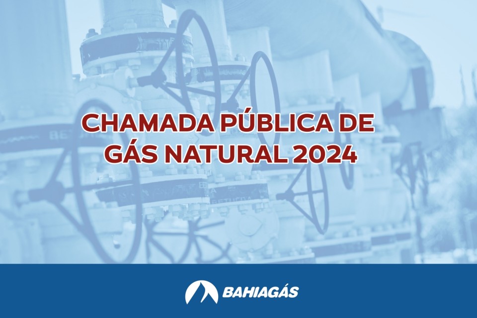 Bahiag&aacute;s lan&ccedil;a Chamada P&uacute;blica para aquisi&ccedil;&atilde;o de G&aacute;s Natural 2024