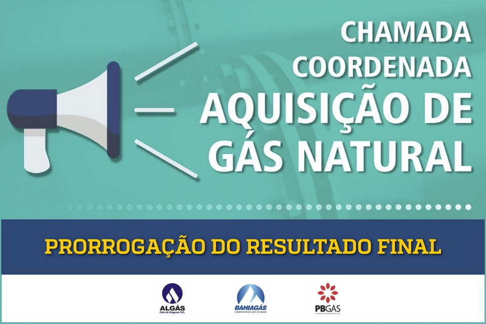 Bahiag&aacute;s prorroga resultado da Chamada P&uacute;blica para aquisi&ccedil;&atilde;o de g&aacute;s natural