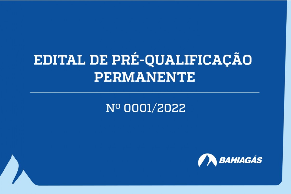 Edital de Pr&eacute;-Qualifica&ccedil;&atilde;o Permanente - N&ordm; 0001/2022